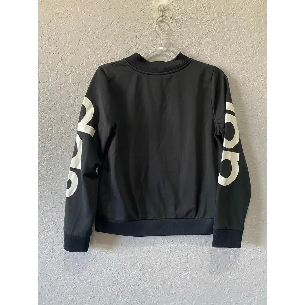 Adidas Black Zip Kids Jacket Size Large